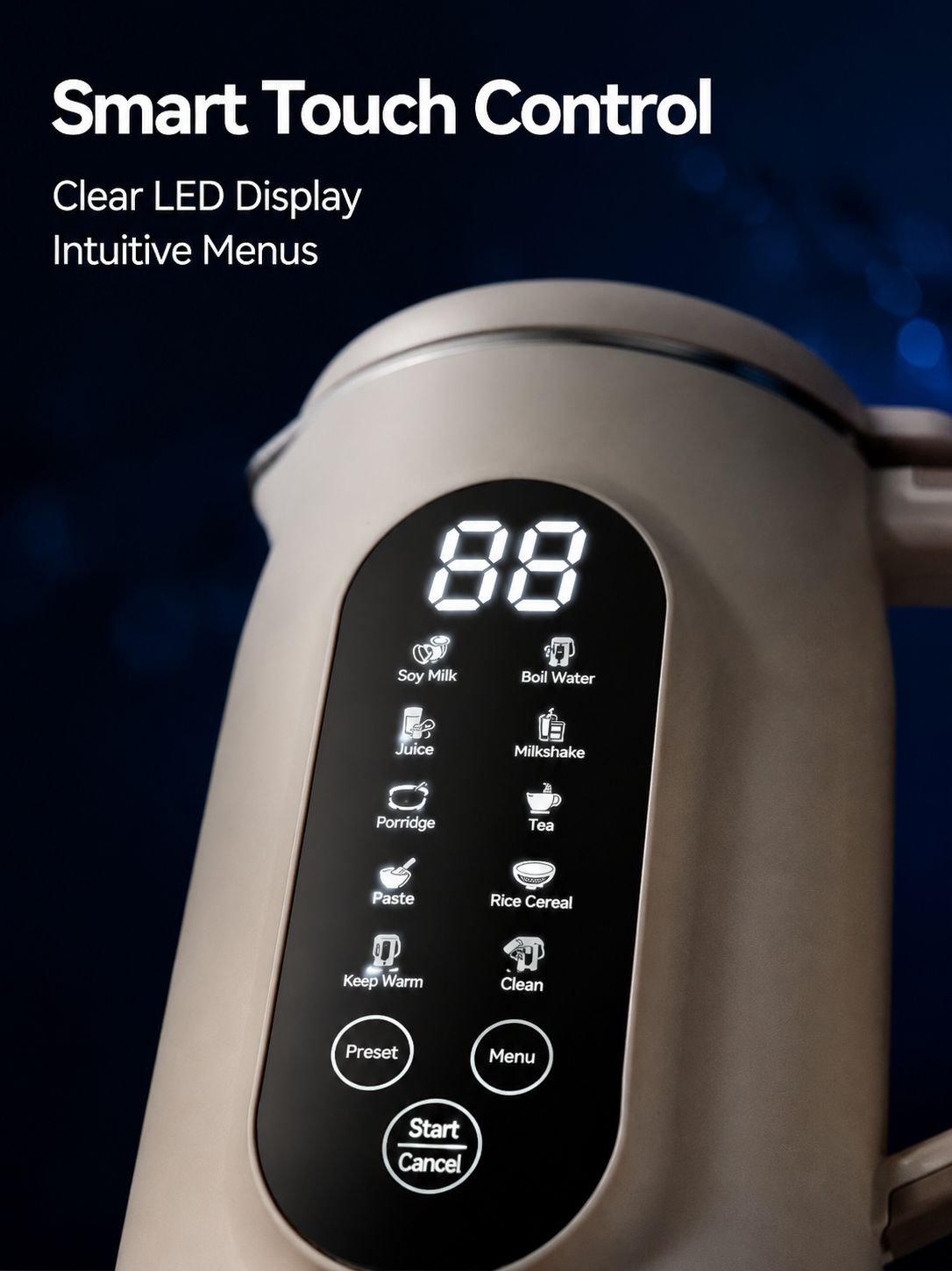 Automatic cleaning function of soy milk maker