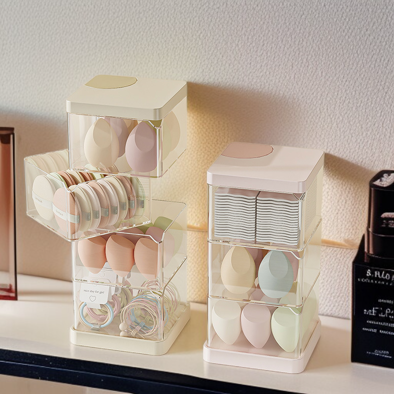 卓上マルチ回転収納シェルフ エアクッション専用防塵収納ボックス