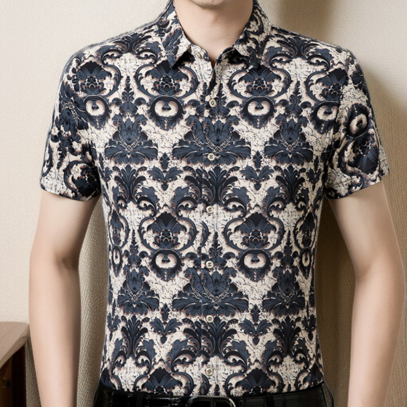 Camisa de seda helada sin necesidad de planchar