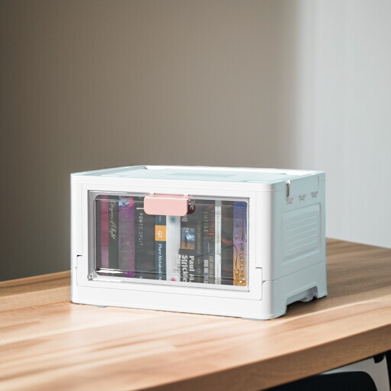 家庭用折り畳み透明収納ボックス車載スナック玩具収納ボックス整理雑物一箱で寝室収納神器を処理する