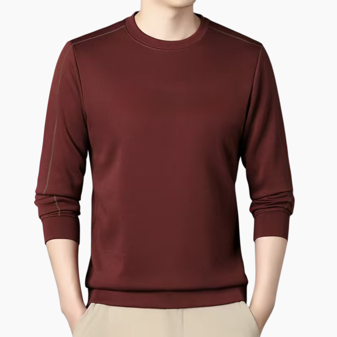 남성복 중청 라운드 맨투맨 기모 트레이닝 기모 캐주얼 패션 긴팔 티셔츠