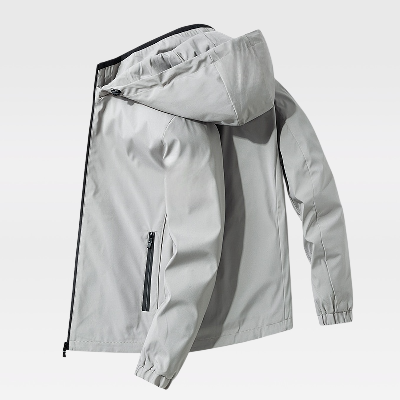 معطف هودي رجالي ربيعي خريفي، لون نقي، جاكيت بيسبول للطلاب، سترة كاجوال للرجال