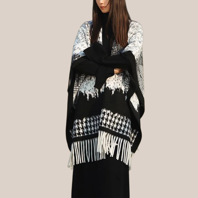 Bufanda reversible y cálida de estilo elegante