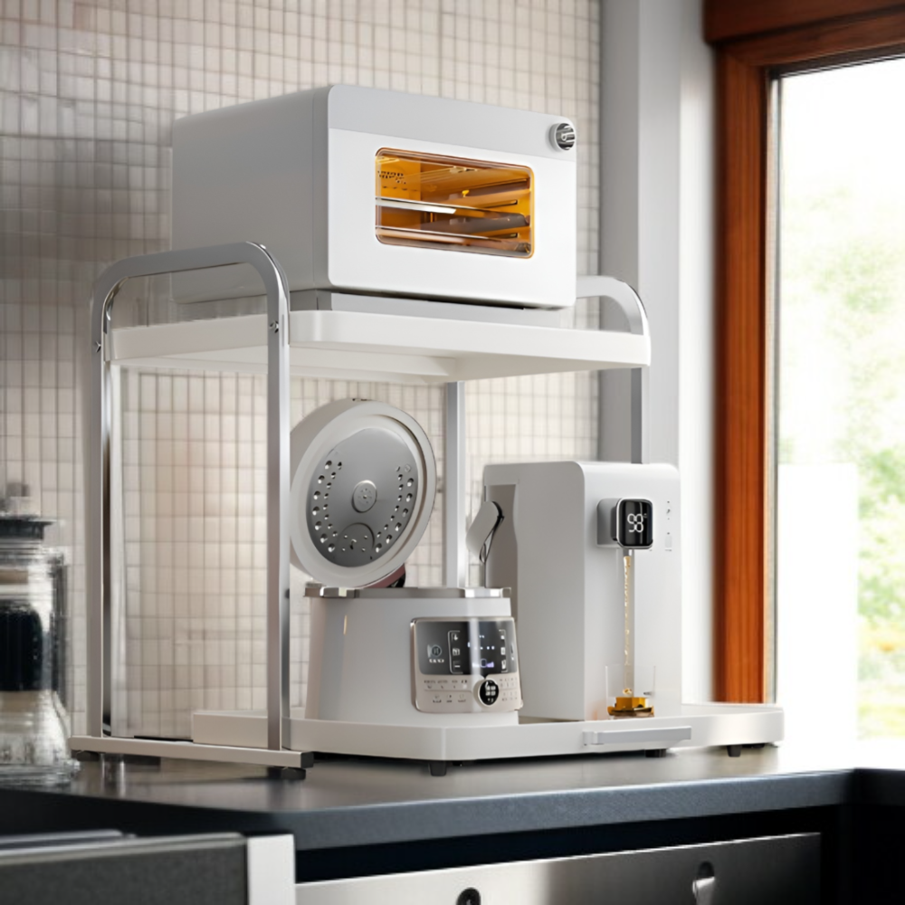 다기능 주방 스테인리스 수납 선반 전자레인지 밥솥 전용 선반