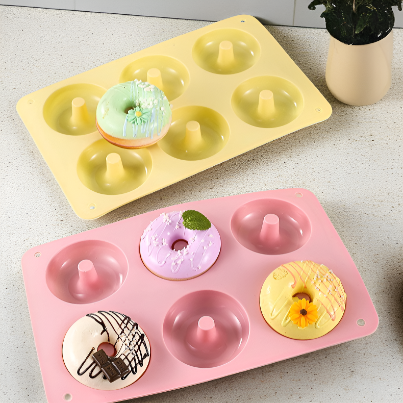 Molde de silicona para hornear donas y galletas, uso doméstico