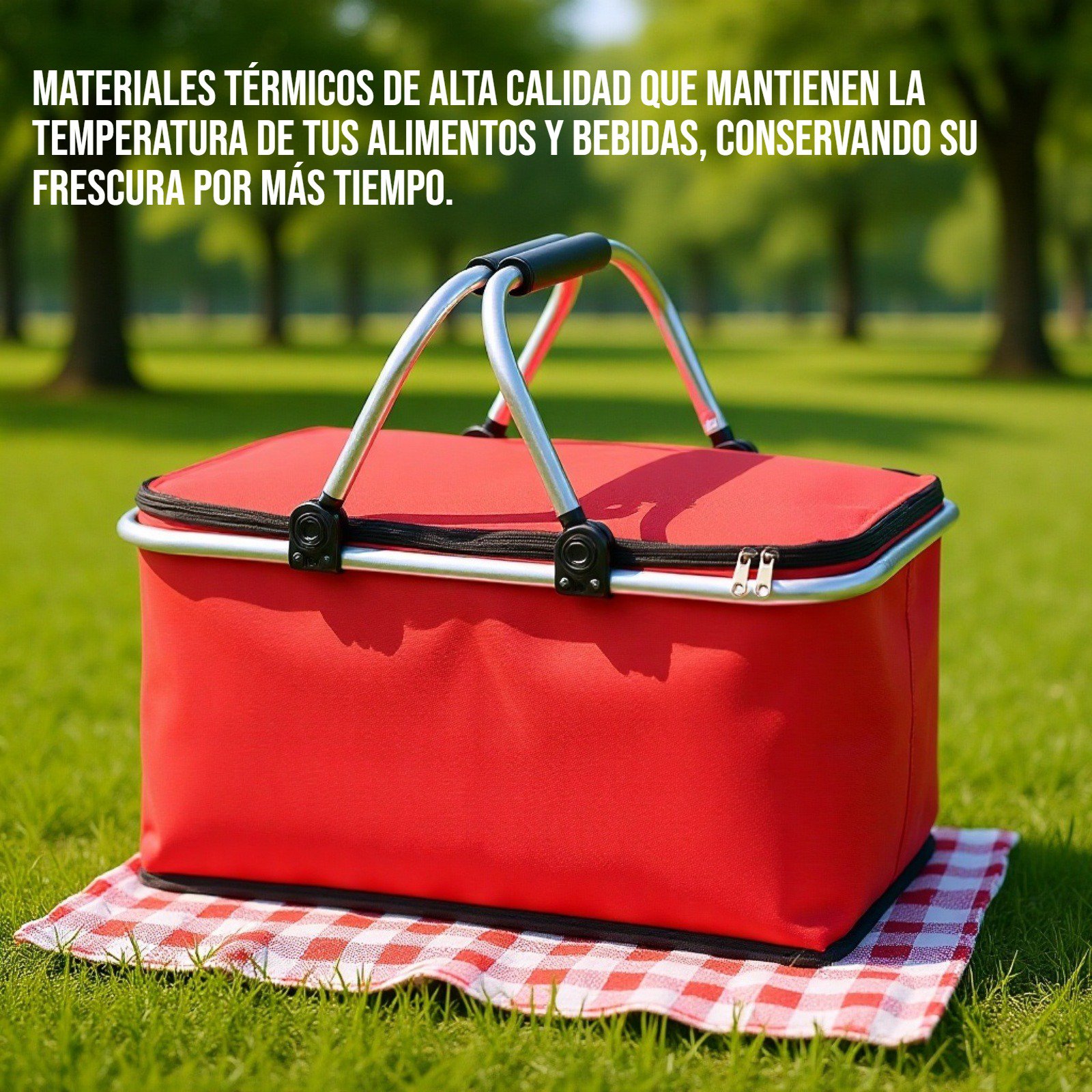 Cesta de almacenamiento térmica portátil para picnic