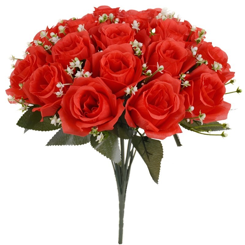 手作りのシルクのバラの花束