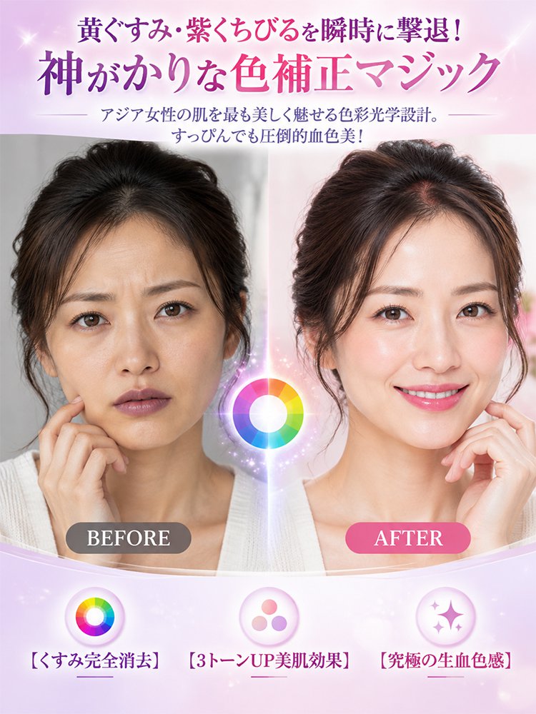 縦ジワをケアする色付きリップ美容液