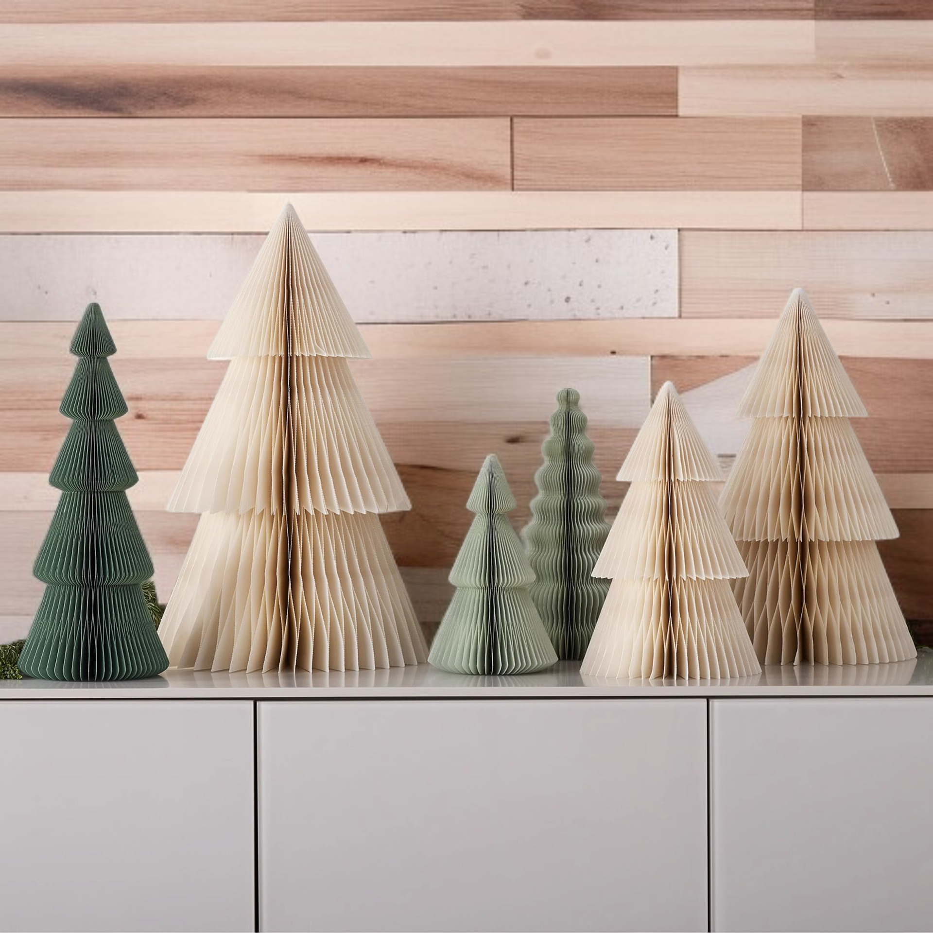 Origami Weihnachtsbaum Tischdekoration für Weihnachten