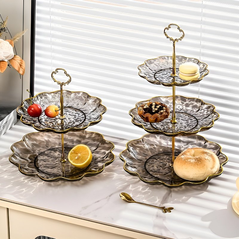 水波模様デザインヨーロッパ風フルーツプレート ケーキスタンド デザートテーブル