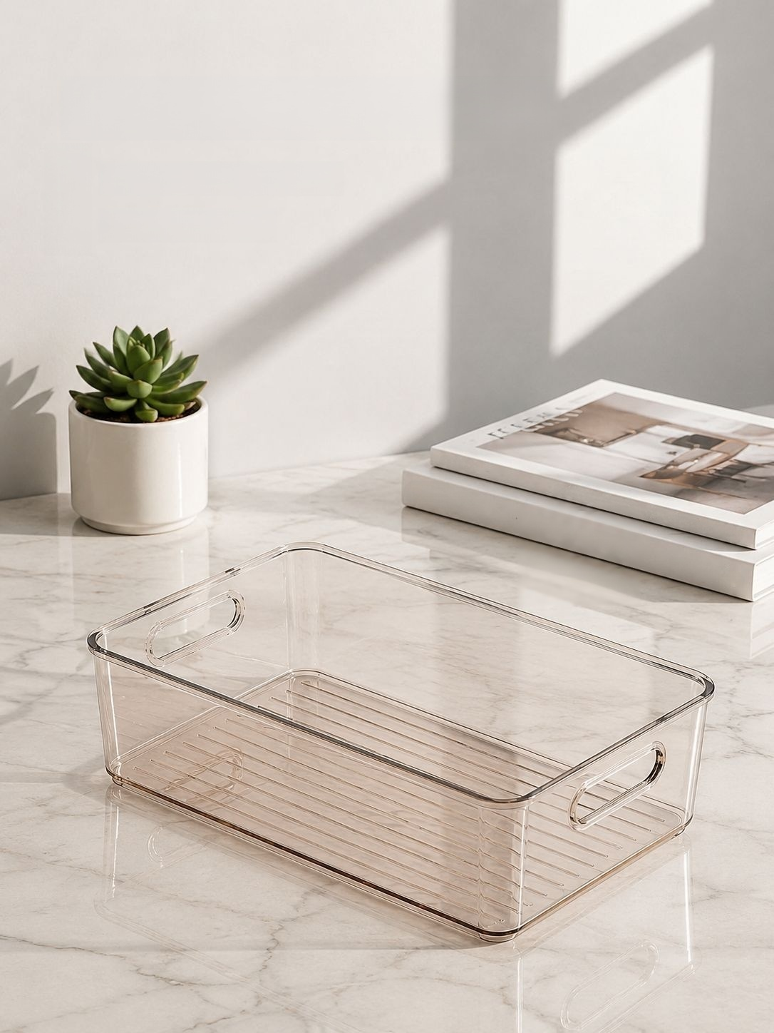 Caja organizadora de acrílico mediana para escritorio
