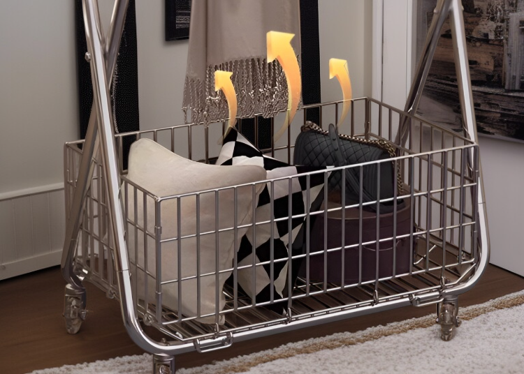 ベッドルーム用フロア洋服ラック