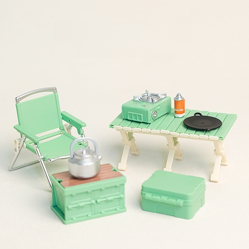 Mini Kitchen and Living Room Dollhouse Decoration Model