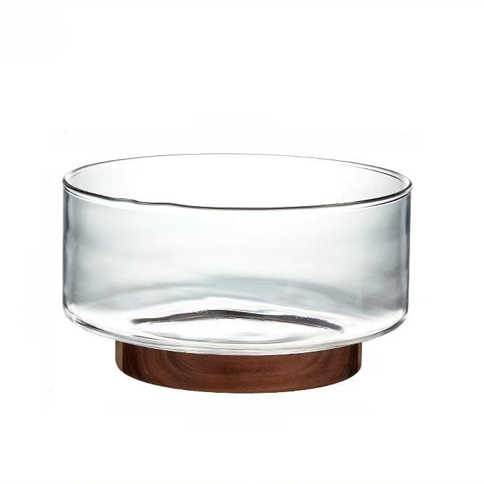 Minimalistischer Obstteller aus Glas