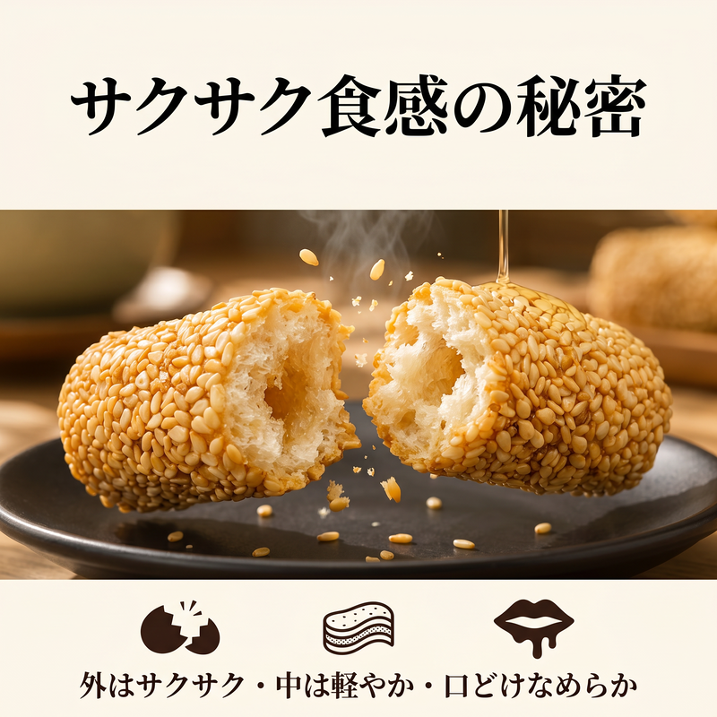 ごまの香りとピーナッツフィリングのサクサクスナック