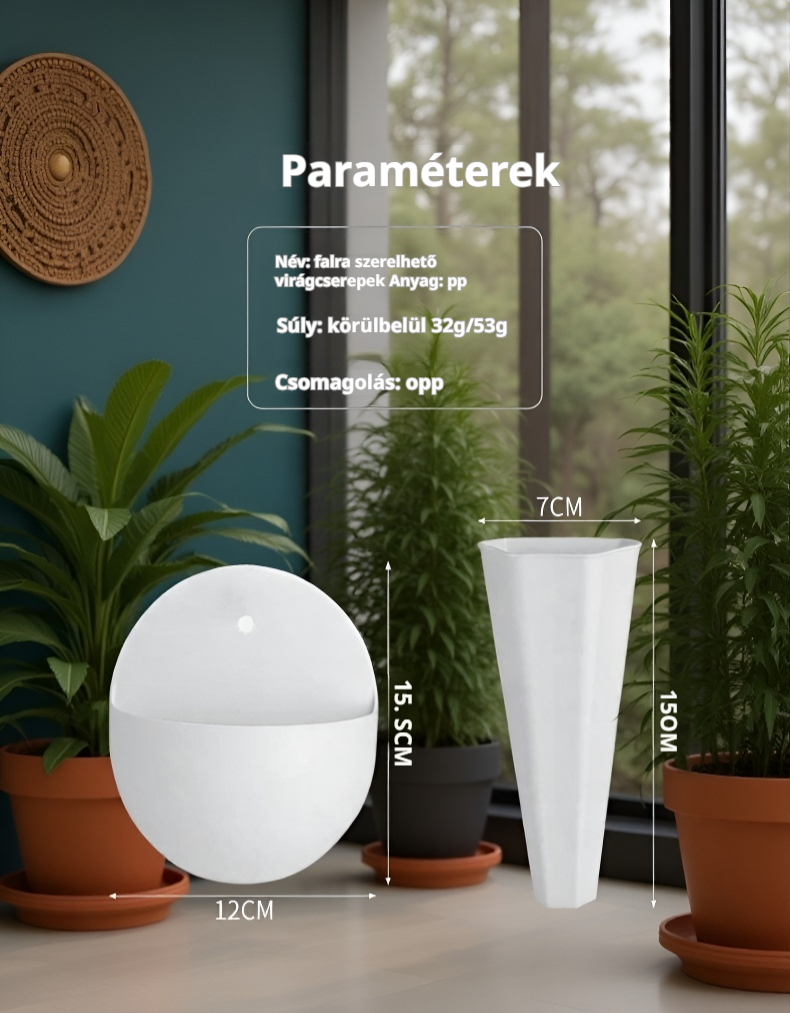 Stílusos függesztett virágcserép beltéri növényekhez