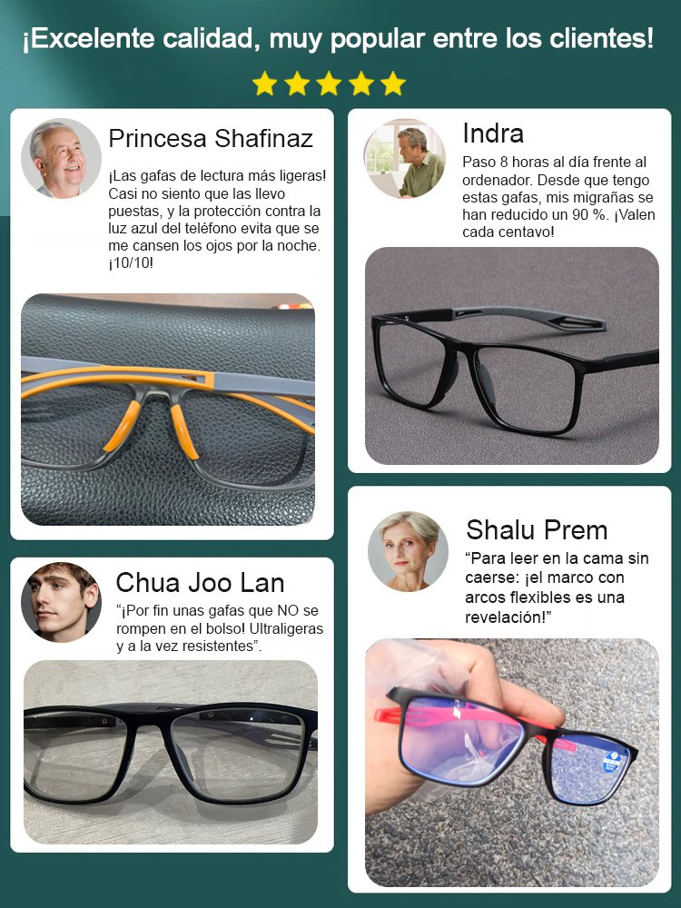 Protege tus ojos con inteligencia: Filtro azul y enfoque automático en un diseño único.