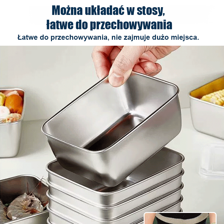 Pojemnik ze stali nierdzewnej z hermetycznym zamknięciem