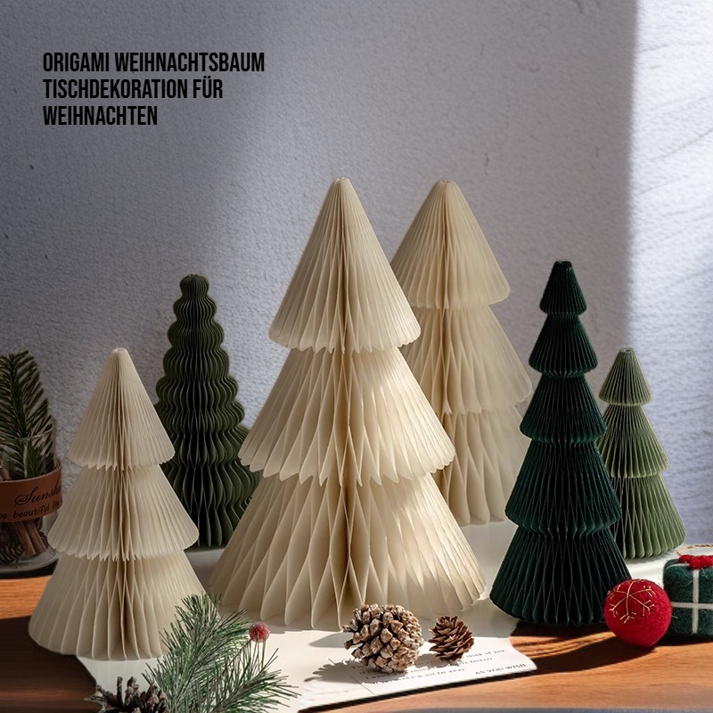 Origami Weihnachtsbaum Tischdekoration für Weihnachten