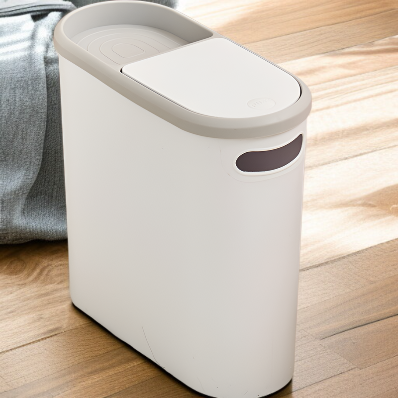 クリエイティブゴミ箱 家庭用トイレゴミ箱 リビングルーム キッチンゴミ箱 バスルーム 隙間ゴミ箱 蓋付き プッシュ式ゴミ箱