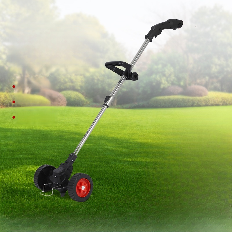 Lithium battery-powered push lawn mower with dual wheels