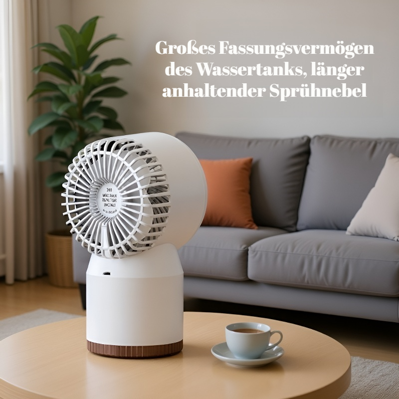 Multifunktionaler Mini-Kühllüfter mit Befeuchter, tragbarer Desktop-Ventilator