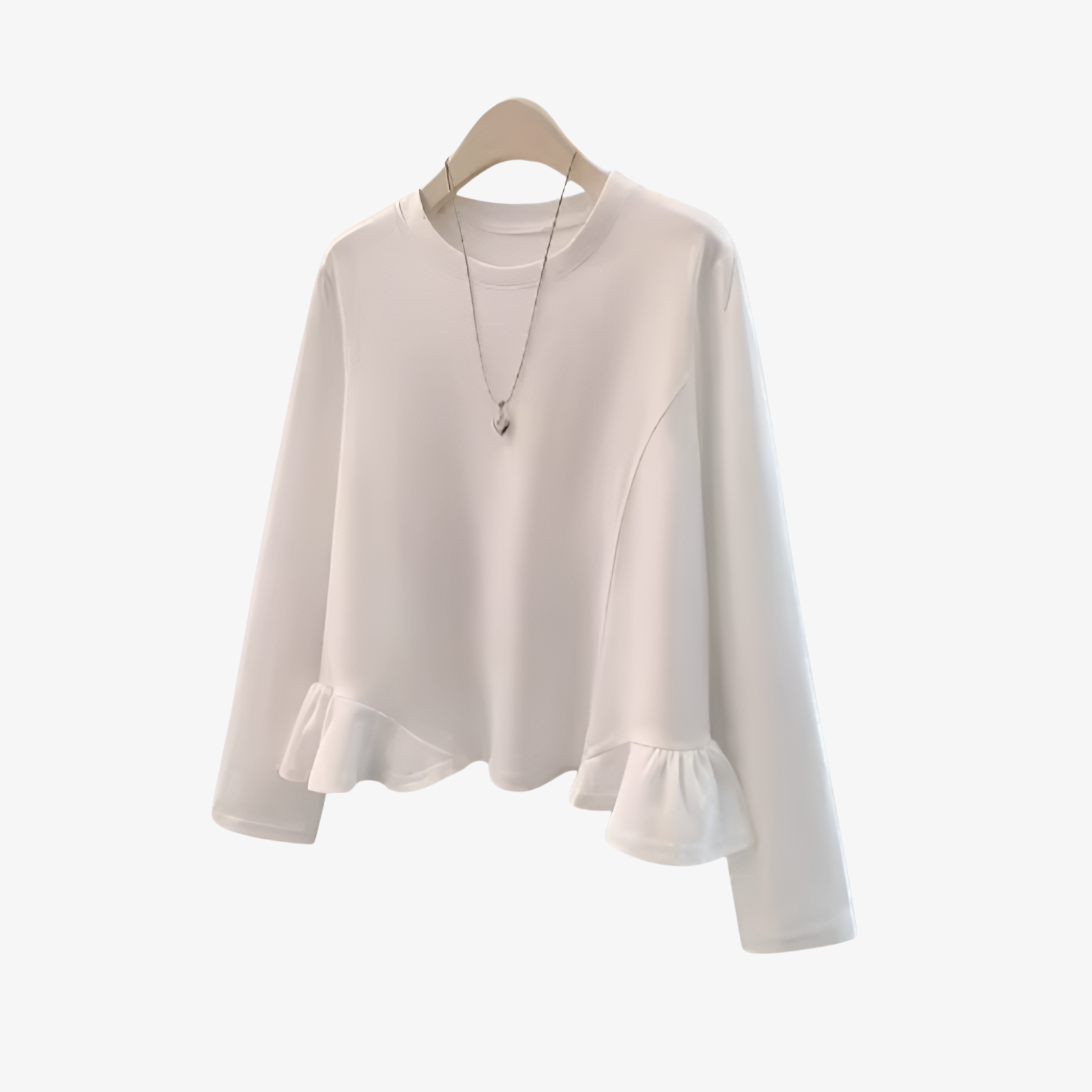 プリンセス風フリル長袖Tシャツ