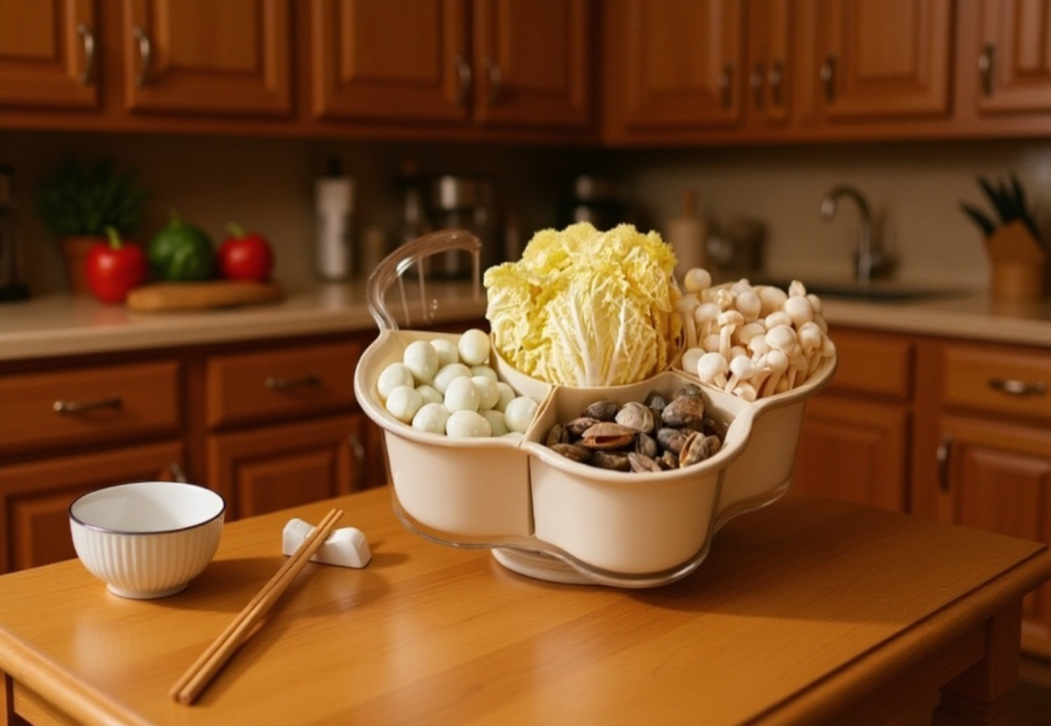 Accesorio de cocina para separar y organizar ingredientes