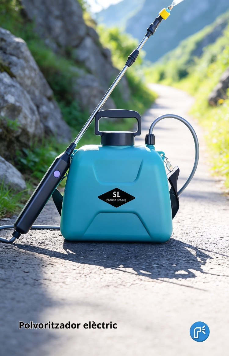 Polvoritzador elèctric de gran capacitat amb rodes per a fàcil transport