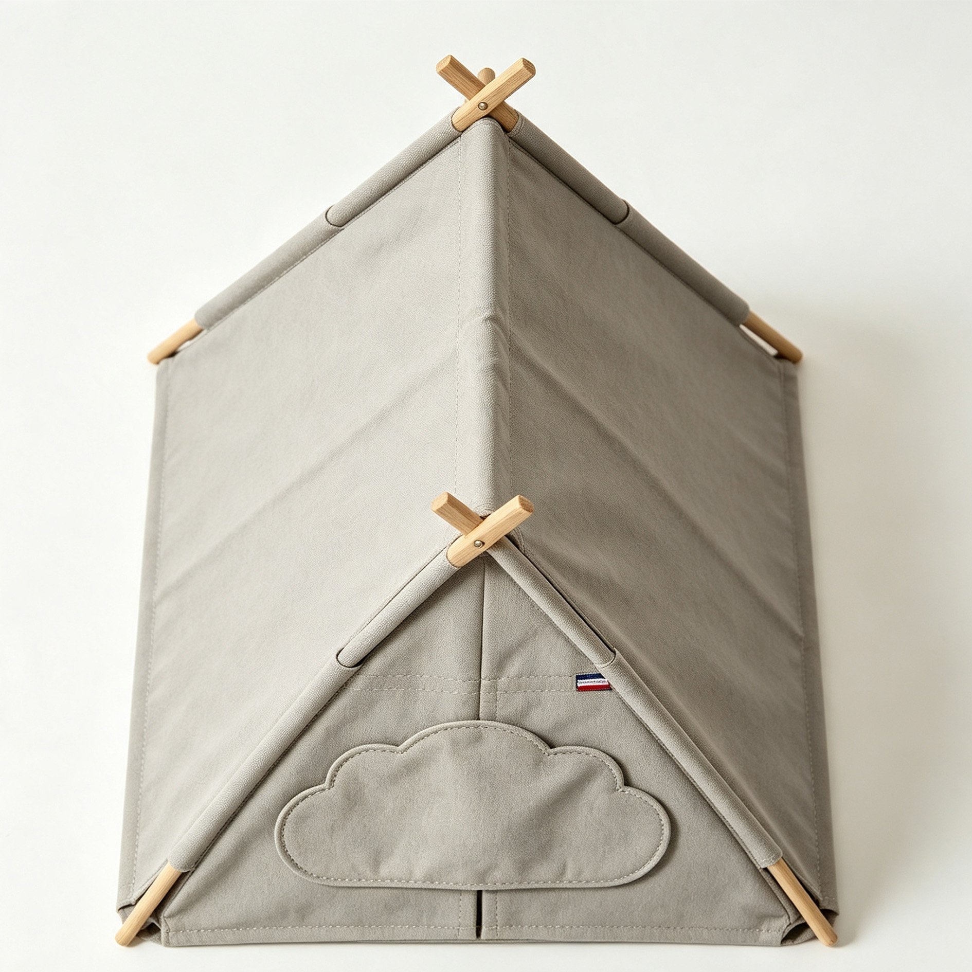 Foldable fabric storage box in living room setting