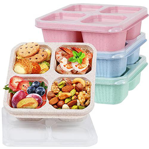 Four-Compartment Lidded Snack Storage Tray