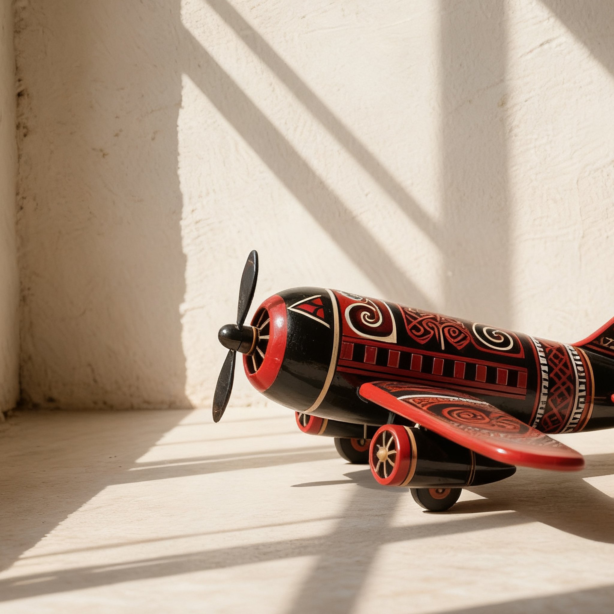 เครื่องบินไม้ระบายสีด้วยมือสำหรับเด็ก