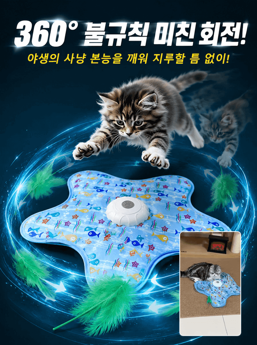 스트레스 해소 자동 회전 전동 고양이 장난감