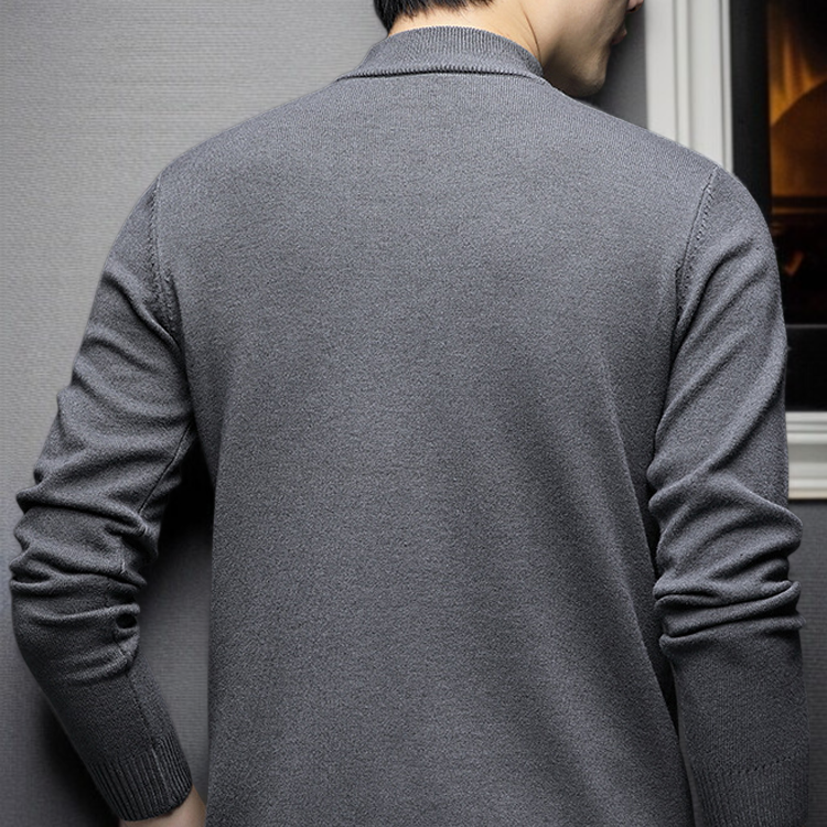 남자 반폴라 긴팔 니트 기모 이너 니트 남자 니트 긴팔 기모 반폴라 니트