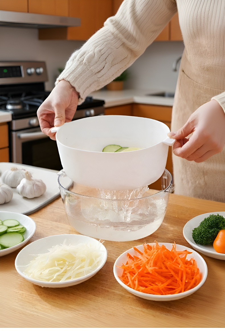 슬라이서로 다양한 야채 커팅 결과