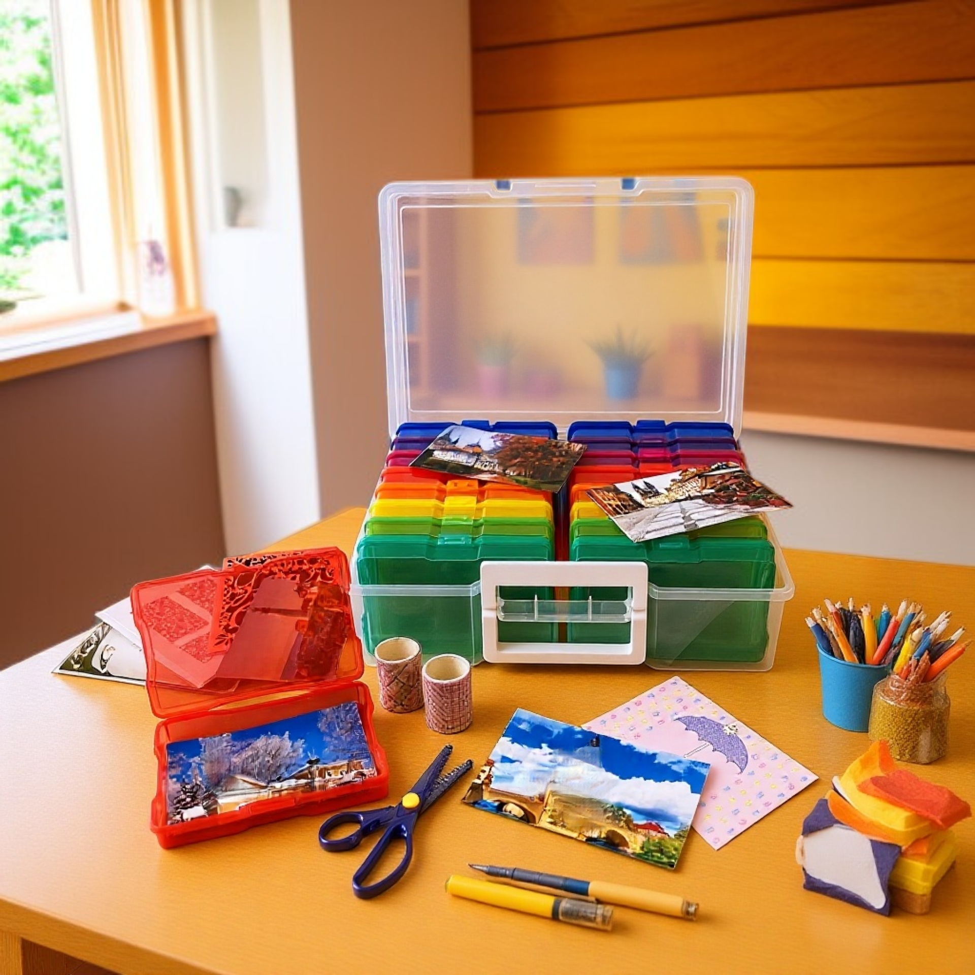 صندوق تخزين بلاستيكي محمول باليد