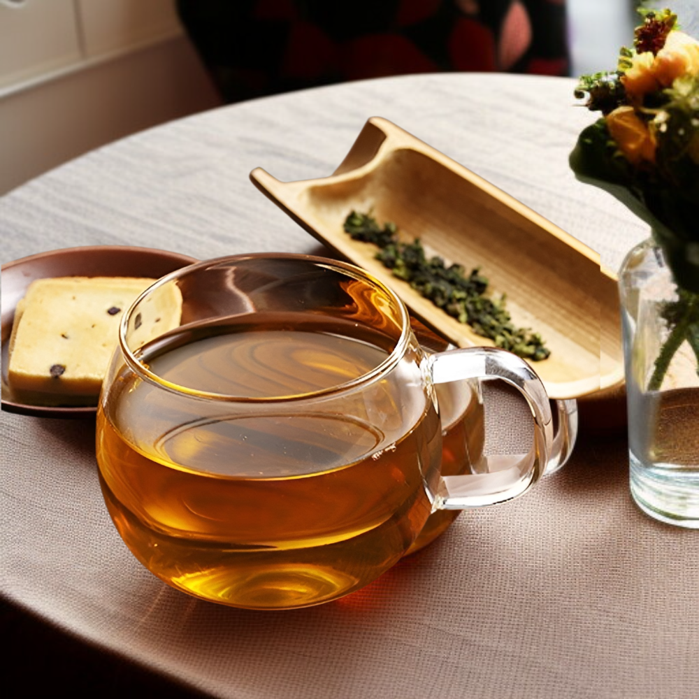 Żaroodporny szklany kubek do herbaty