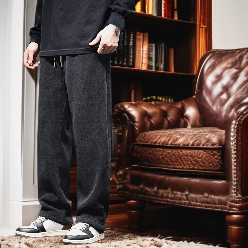 남성 트레이닝 캐주얼 팬츠 드롭감 와이드 와이드 팬츠 긴바지 보오 남성
