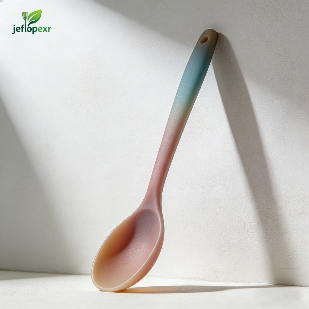 Cucharas soperas de silicona con mango extendido (paquete de 3)
