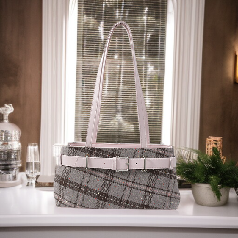 Fashion Plaid Shoulder Bag for Women