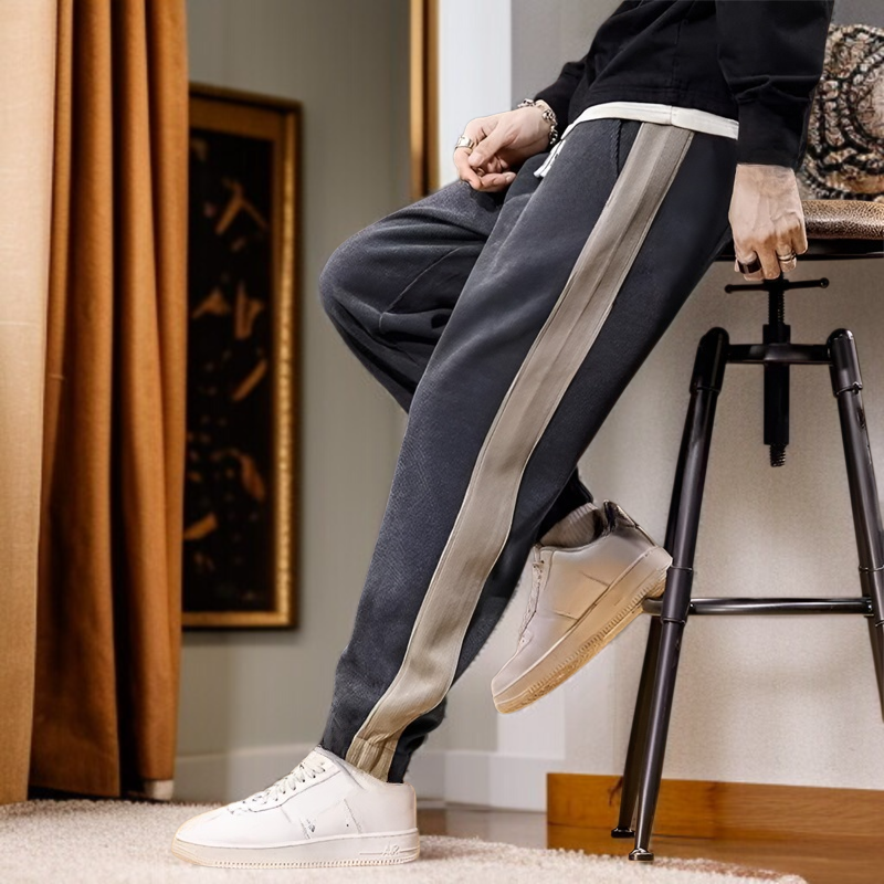 남성 트레이닝 캐주얼 와이드 빅사이즈 기모 도톰 조거 팬츠 추동 기모 와이드 빅사이즈 팬츠