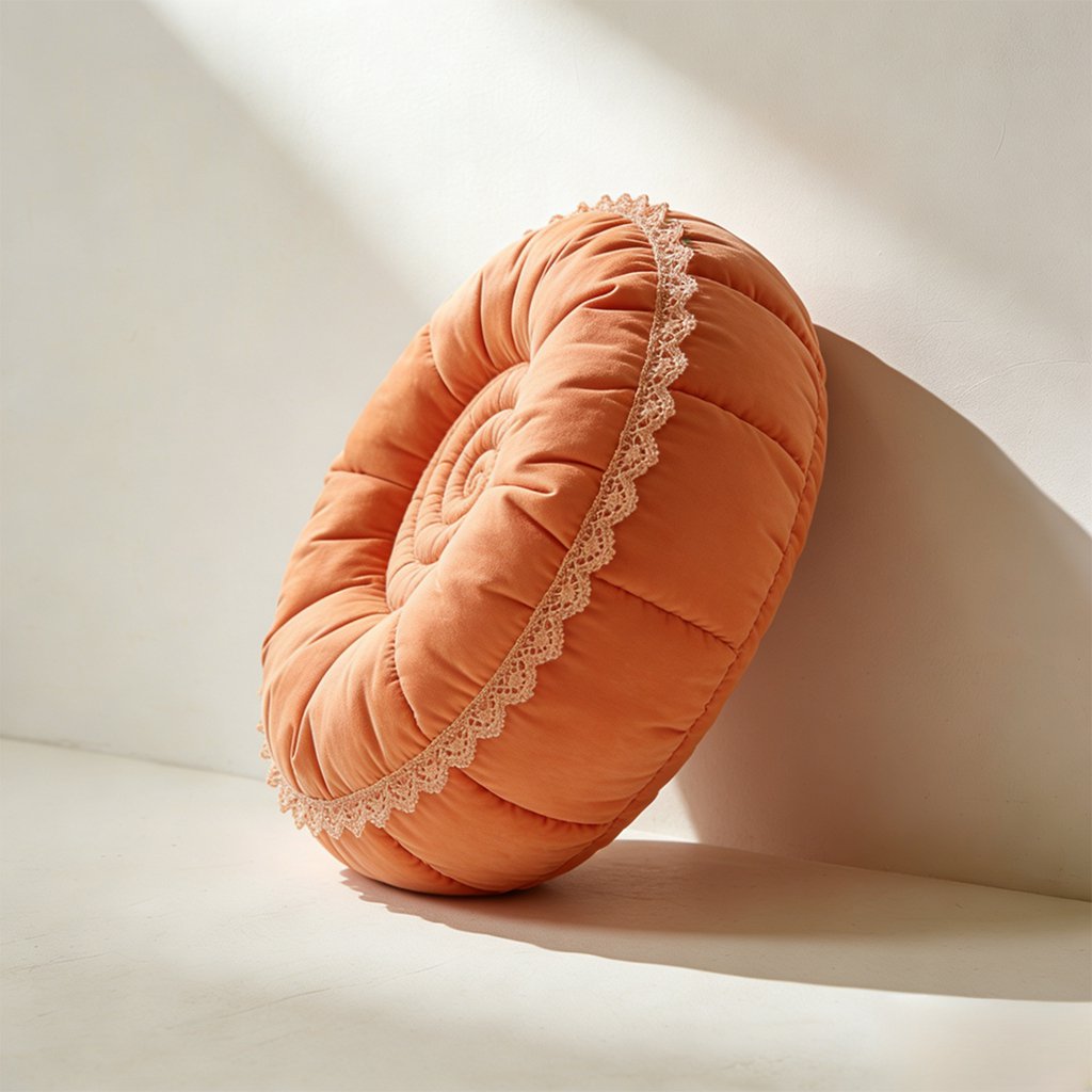 편안한 쿠션감의 의자 방석 클로즈업