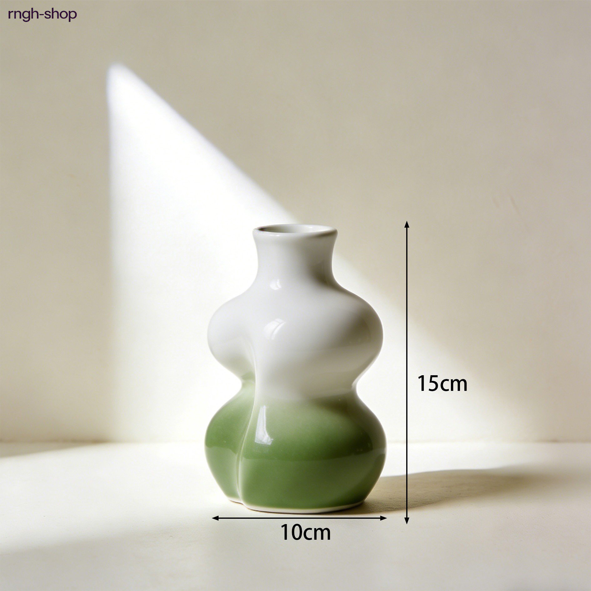 심플한 세라믹 미니 화병 3개 세트 전체 모습