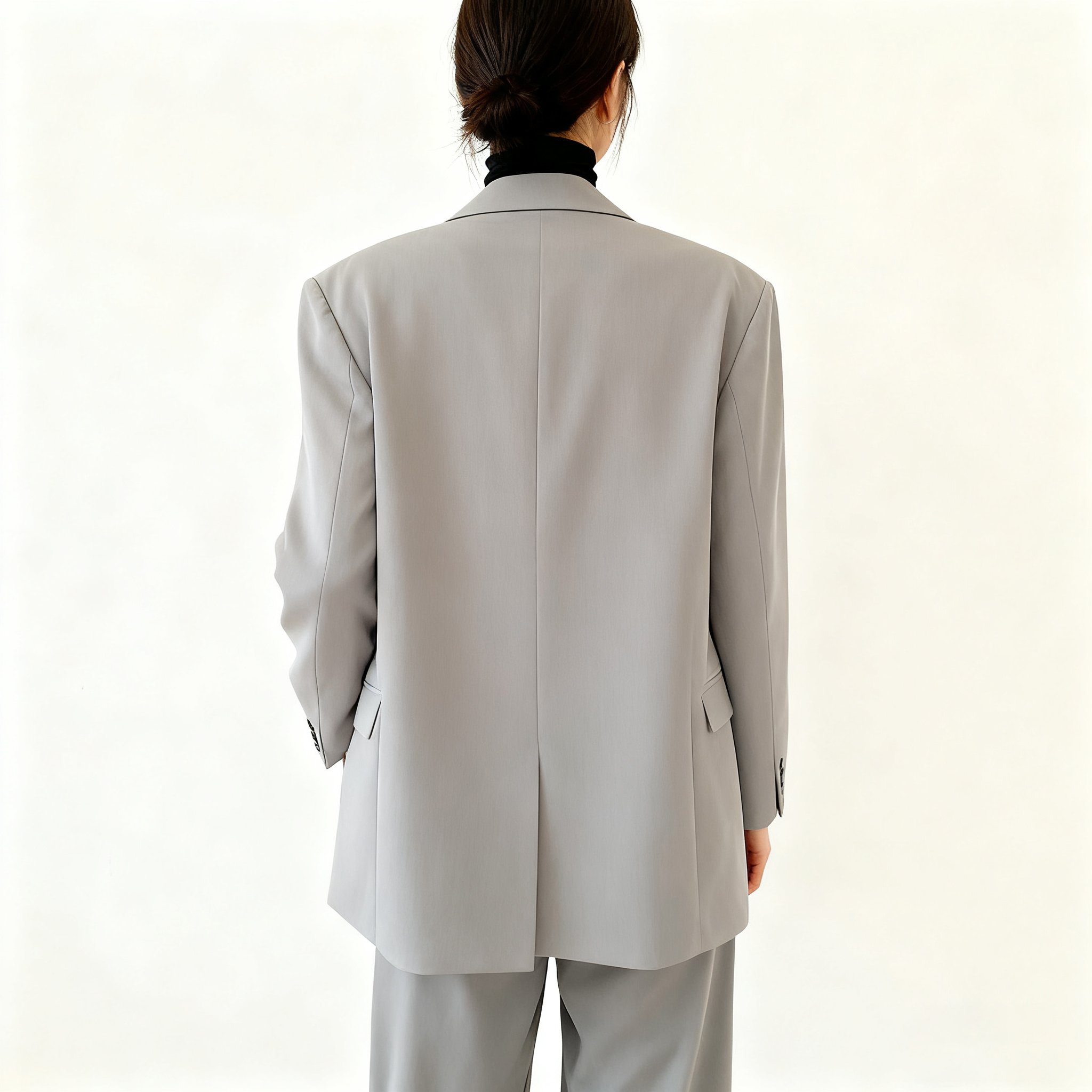밝은 회색 정장 재킷