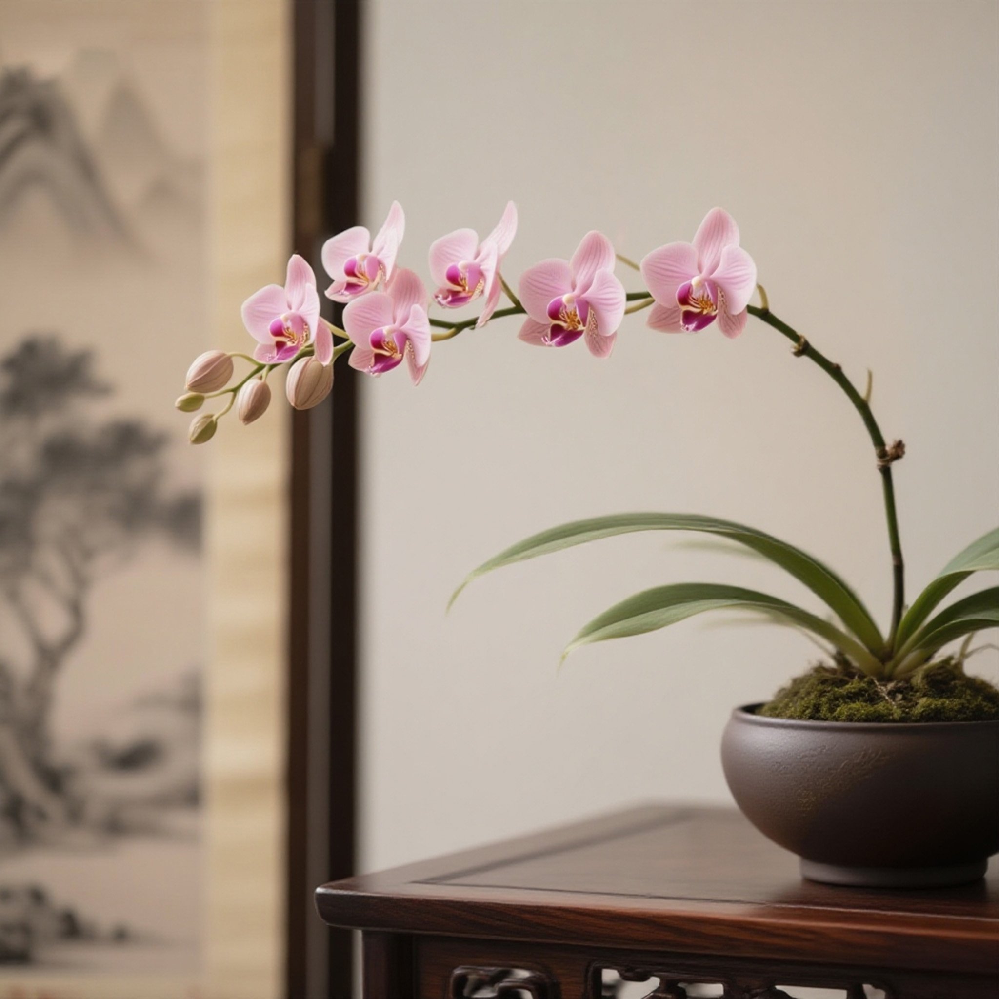 กระถางกล้วยไม้ฟาแลนนอปซิสดีไซน์ทันสมัย