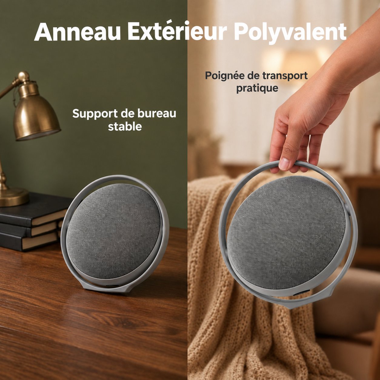 Haut-parleur Bluetooth Portable Rond pour Bureau