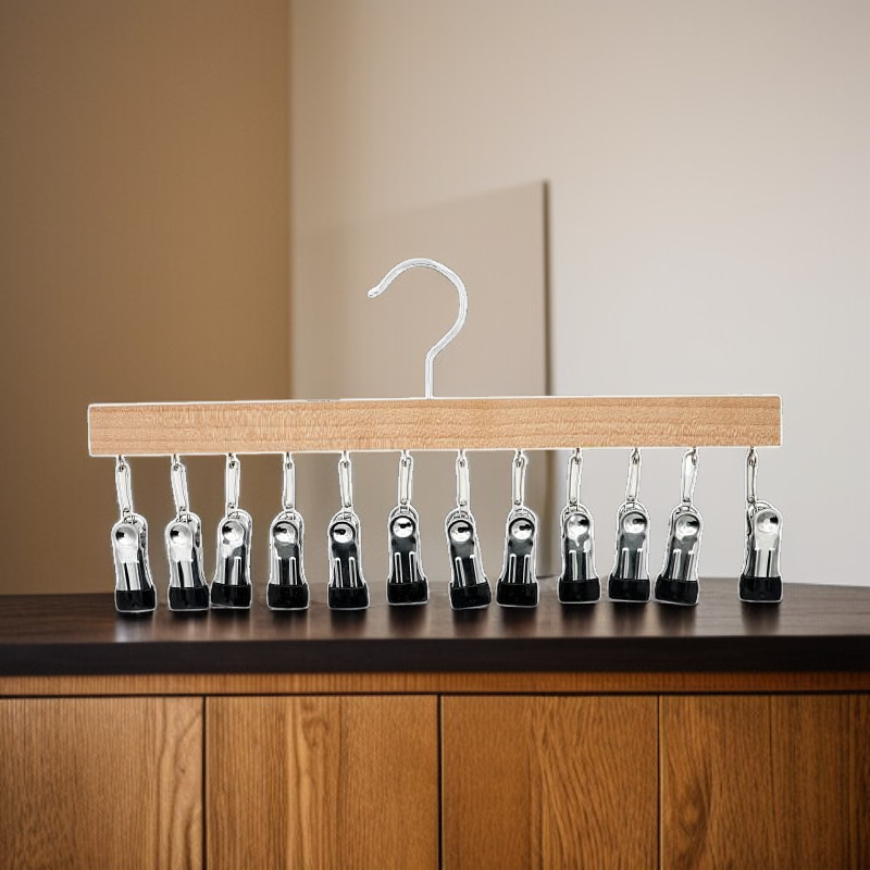12구 집게 옷걸이 
