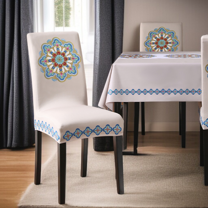 High space utilization dining chair cover Dining chair table cover Four seasons artistic flavor serv