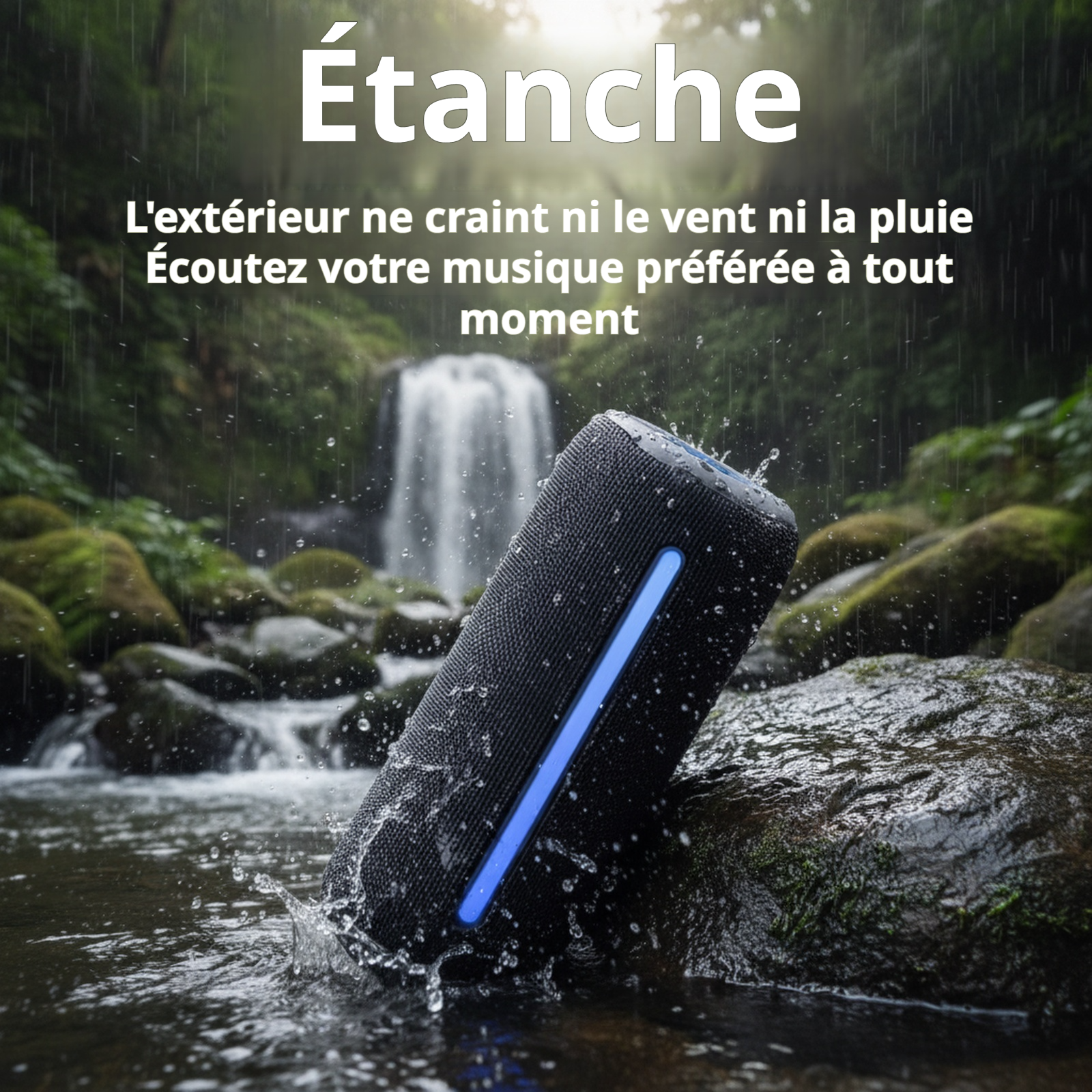 Enceinte Bluetooth puissante 2025, portable, étanche, basses profondes stéréo