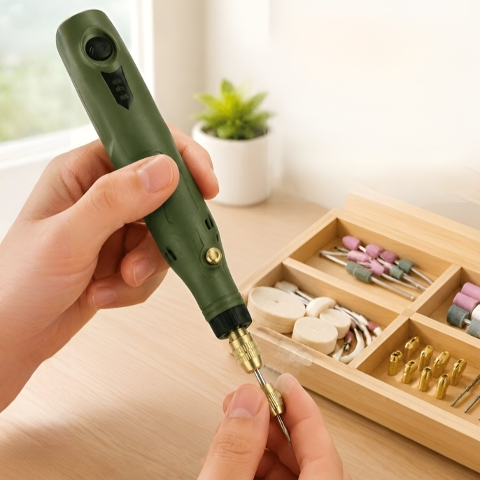 Mini taladro eléctrico portátil para grabado y pulido